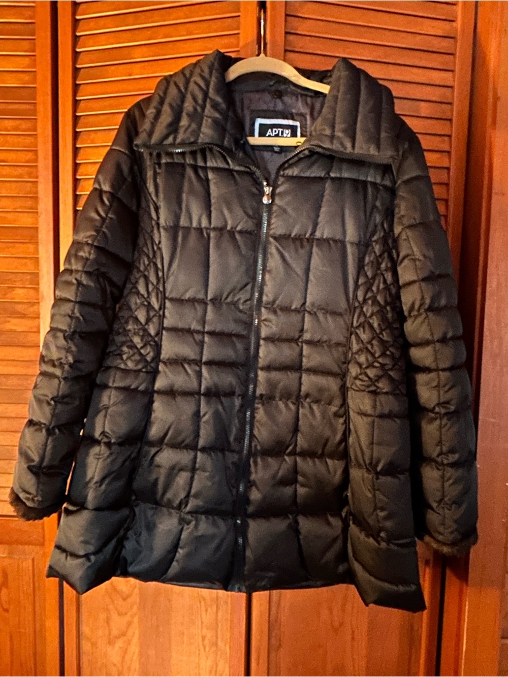 Apt. 9 Women's Black Quilted Stand-Collar Puffer Jacket